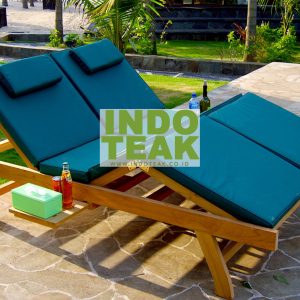 Double Sun Lounger - Sun Bed with Comfort Cushions