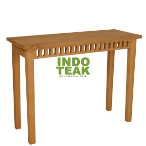 Premium Teak Console Table handcrafted from solid Grade A Indonesian teak wood for hallways, entryways, living rooms, hotels, villas, luxury homes, and commercial interior furniture. INDOTEAK.CO.ID INDONESIAN TEAK MANUFACTURER