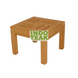 Premium Teak Square Coffee Table handcrafted from solid Grade A Indonesian teak wood for outdoor gardens, patios, hotels, resorts, balconies, lounges, and luxury outdoor living spaces. INDOTEAK.CO.ID Indonesian Teak Furniture Manufacturer