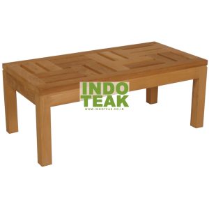 Premium Teak Rectangular Coffee Table handcrafted from solid Grade A Indonesian teak wood for outdoor patios, gardens, hotels, resorts, villas, and luxury lounge furniture.