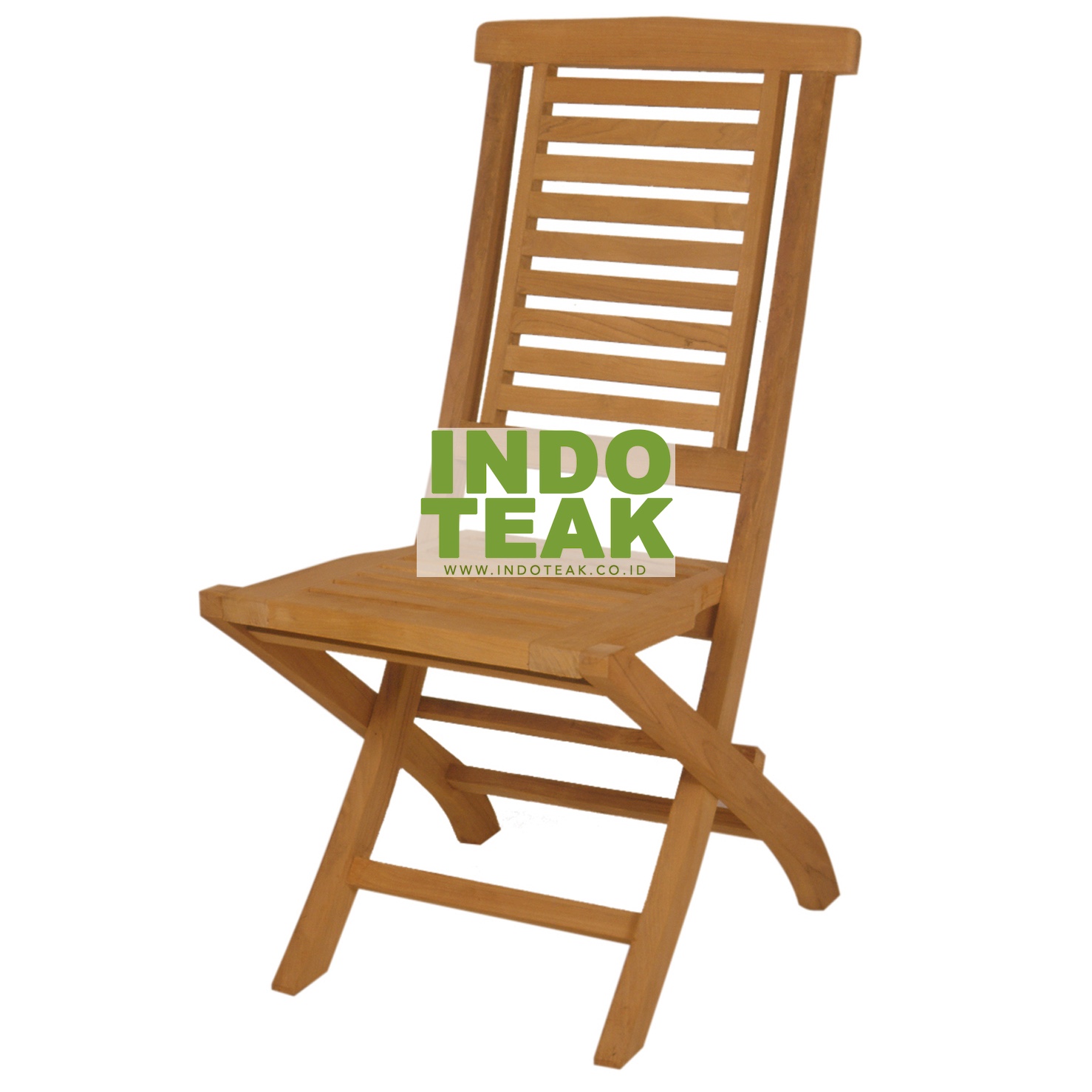 Premium Solid Teak Folding Chair made from Grade A Indonesian teak wood for outdoor garden, patio, balcony, hotel, restaurant, resort and commercial furniture.