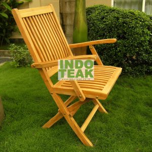 Solid Teak Folding Armchair Wholesale | Indoteak.co.id wooden teak furniture manufacturer Indonesia