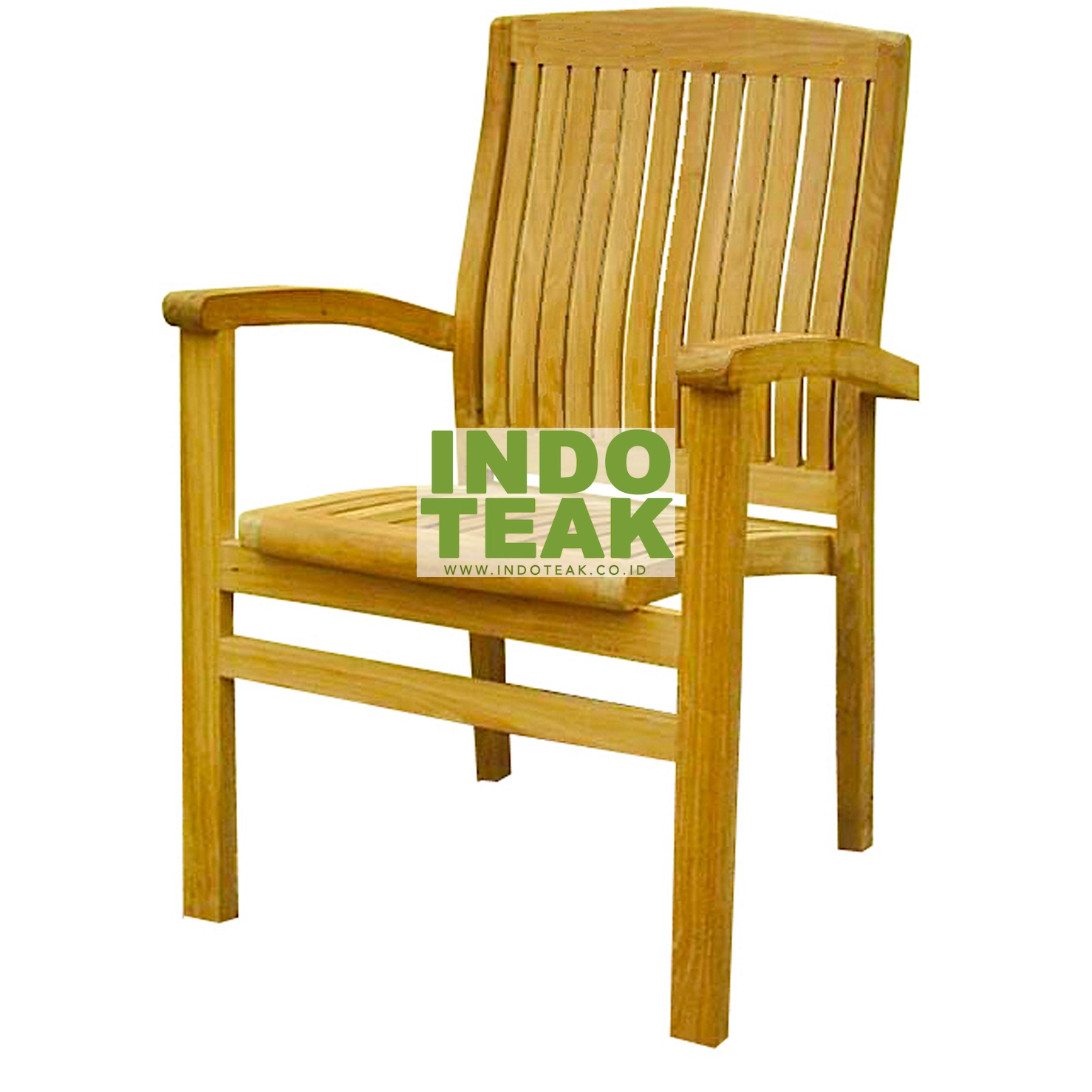 Premium Solid Teak Stacking Arm Chair manufacturer Indonesia - INDOTEAK.CO.ID Wooden Furniture Wholesaler Indonesia
