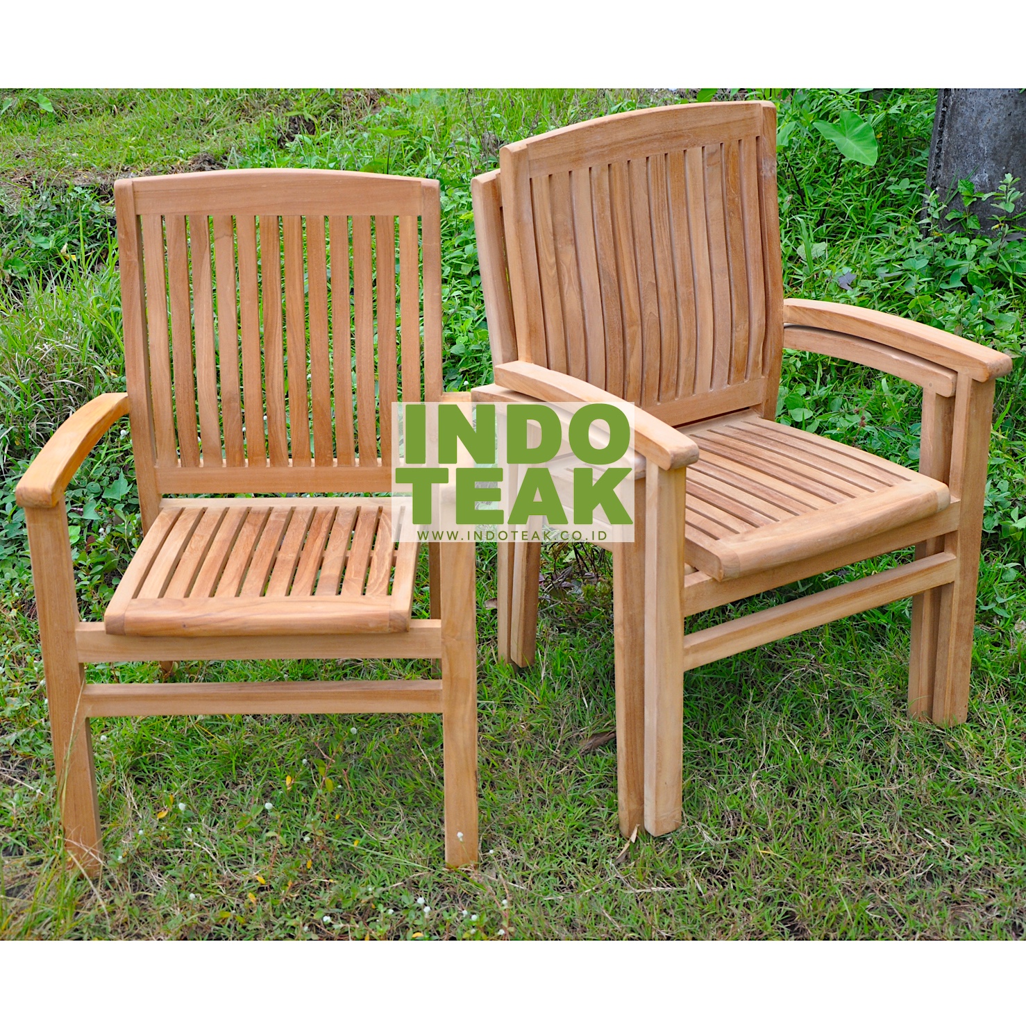 Premium Grade A Indonesian Plantation Teak - Stacking Chair Furniture Manufacturer Indonesia